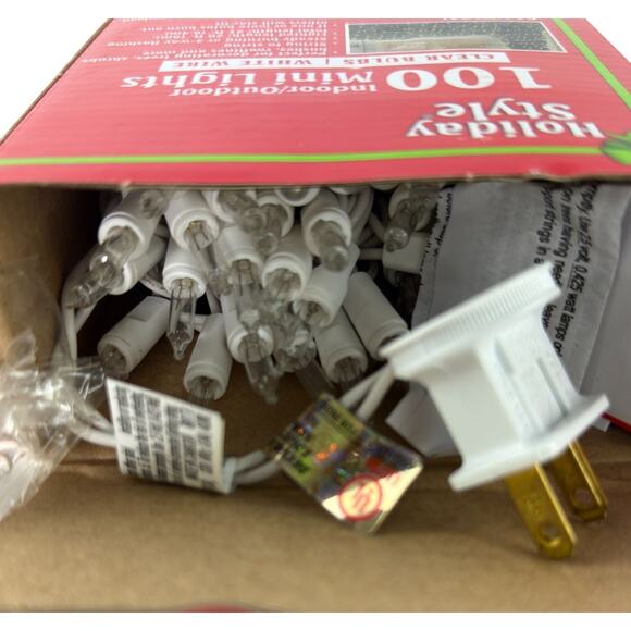 2 Boxes Mini Christmas Lights, Clear Bulbs, White Wire, 40ft Total Holiday Decor - Picture 6 of 8
